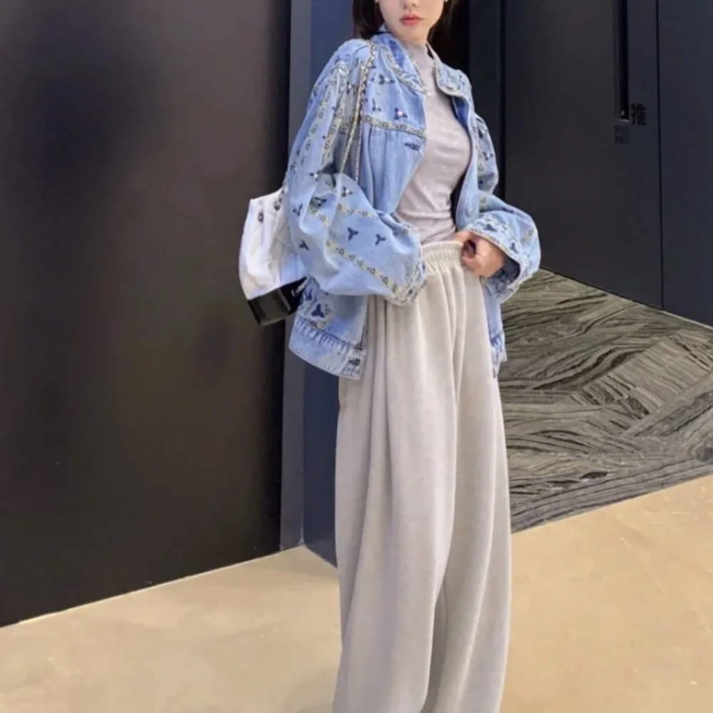 SANDRO - Denim Embellished Jacket - Picture 11 of 14
